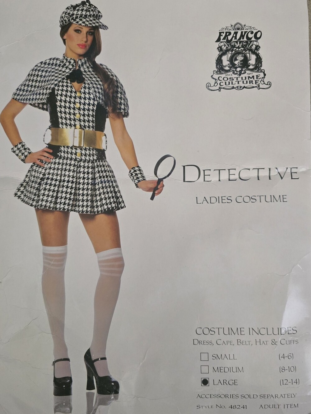 FRANCO NOVELTY Ladies Detective Costume Large